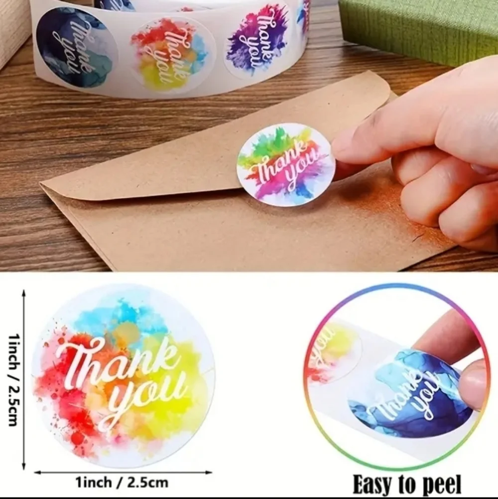 100 Thank You Stickers